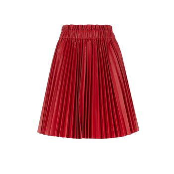 RED Valentino | Jupe plissé en cuir商品图片,
