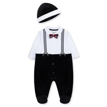 Little Me | Baby Boys Handsome Footed Pajamas and Hat Set 5折