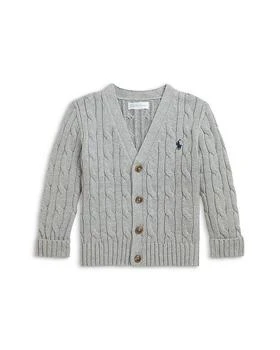 Ralph Lauren | Polo Boys' Cable Knit V Neck Cardigan - Baby,商家Bloomingdale's,价格¥232