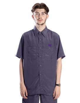 needle, Needles | needles short sleeve logo work shirt in purple商品图片 7折