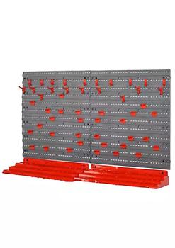 商品DURHAND | 54 Piece Pegboard and Shelf Tool Organizer Wall Mounted DIY Garage Storage with 50 Hooks,商家Belk,价格¥324图片