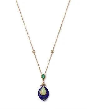 Bloomingdale's | Opal, Emerald, Lapis & Diamond Pendant Necklace in 14K Yellow Gold, 18" - Exclusive,商家Bloomingdale's,价格¥7851