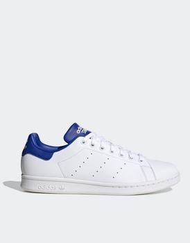 推荐adidas Originals Stan Smith trainers in white and blue商品