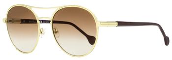 菲拉格慕眼镜, Salvatore Ferragamo | Salvatore Ferragamo Women's Round Sunglasses SF2174S 742 Gold/Burgundy 55mm商品图片 2.1折