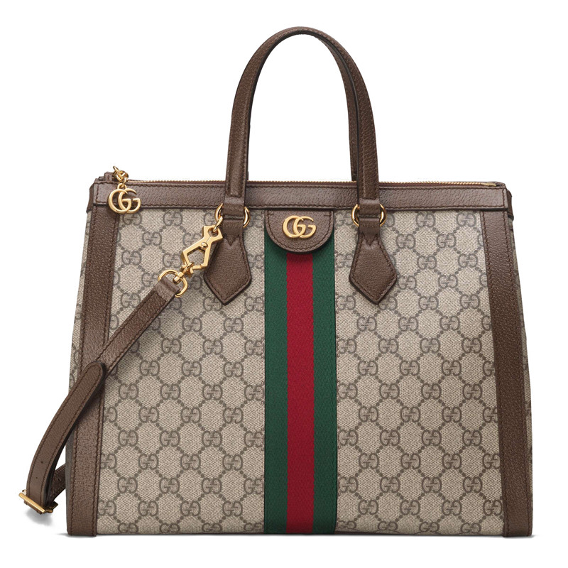 Gucci | GUCCI/古驰 Ophidia女士中号米色帆布单肩手提包 524537 K05NB 8745商品图片,8.5折, 包邮包税
