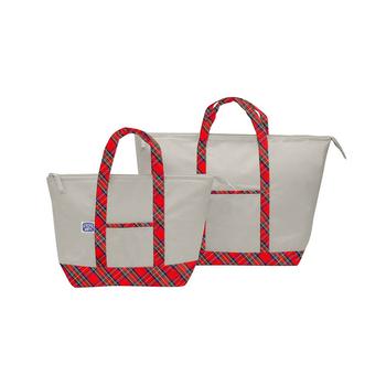 商品Chill Out! | Chill Out Canvas Boat Tote Cooler with Plaid Detailing, Set of 2,商家Macy's,价格¥231图片