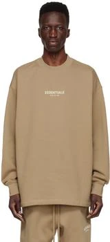Essentials | Tan Cotton Sweatshirt,商家Ssense US,价格¥418