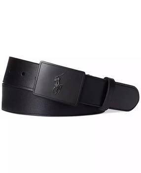 Ralph Lauren | Men's Plaque-Buckle Leather Belt,商家Macy's,价格¥476