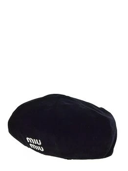 Miu Miu | Velvet Logo Beret 