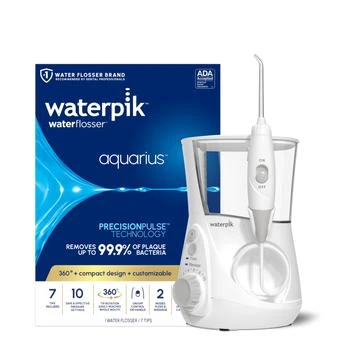 Waterpik | Waterpik Aquarius Water Flosser For Teeth Cleaning, Gums, Braces, Dental Care, Electric Power With 10 Settings, 7 Tips For Multiple Users And Needs, ADA Accepted, White WP-660, Packaging May Vary,商家Amazon US selection,价格¥654
