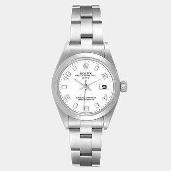 推荐Rolex White Stainless Steel Oyster Perpetual Date 79160 Women's Wristwatch 26 mm商品