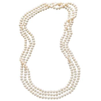 商品Macy's | 100" Cultured Freshwater Pearl Endless Strand Necklace (7-8mm),商家Macy's,价格¥701图片