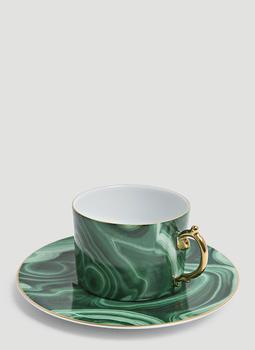 商品L'Objet | Malachite Teacup and Saucer Set in Green,商家LN-CC,价格¥2572图片