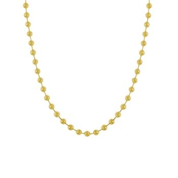 推荐Shot Bead 18" Chain Necklace in Silver Plate or Gold Plate商品