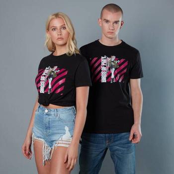 推荐Harley Quinn Pink Stripes Unisex Birds of Prey T-Shirt - Black商品