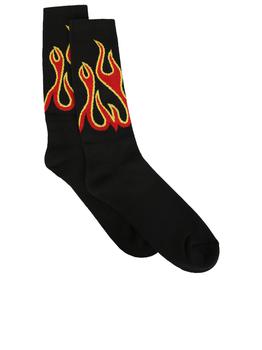 秋装Crossover Culture, Palm Angels | PALM ANGELS FLAME MOTIF SOCKS INLAID WITH SKATER CULTURE-INSPIRED AESTHETIC商品图片 7.4折
