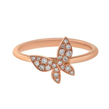 商品Mimi Milano Farfalla 18K Rose Gold Diamond Ring A659R8M图片
