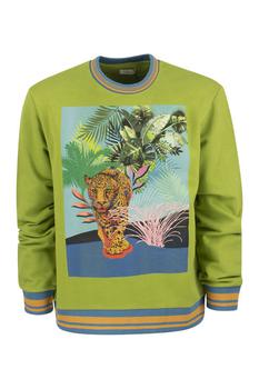 推荐ETRO Crew-neck Sweatshirt with tropical print商品