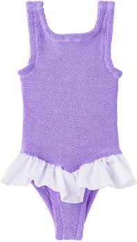 商品Hunza G | 紫色 Denise 儿童连体泳衣,商家SSENSE CN,价格¥1058图片
