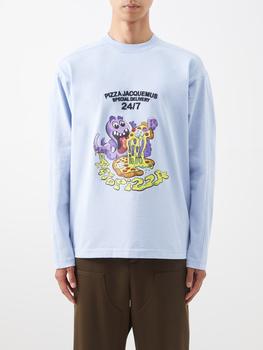 Jacquemus | Octopizza cotton-jersey long-sleeved T-shirt商品图片,额外8.5折, 额外八五折