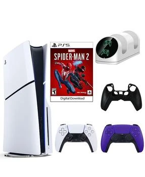 SONY | PS5 SpiderMan 2 Console with Extra Purple Dualsense Controller, Dual Charging Dock and Silicone Sleeve,商家Bloomingdale's,价格¥6061