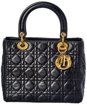 [二手商品] Dior | Dior Black Cannage Leather Small Lady Dior (Authentic Pre-Owned)商品图片,9.2折