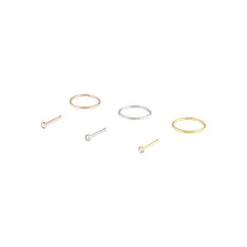 Lovisa | Small Diamante Pin Nose Ring 6 Pack,商家Premium Outlets,价格¥172