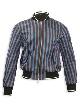 推荐Burberry Striped Bomber Jacket In Multicolor Viscose商品