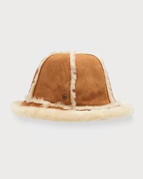 UGG | Sheepskin & Shearling Paneled Bucket Hat商品图片,
