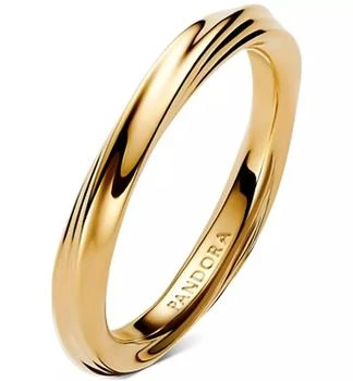 PANDORA | Twisted 14K Gold Plated Band Ring,商家Macy's,价格¥552