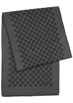 Gucci | Sogi GG-jacquard wool scarf商品图片,