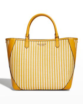 kate spade tote, Kate Spade | buddie small striped straw tote bag商品图片 