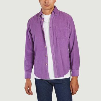 推荐Lobo shirt in cotton velvet Purple Portuguese Flannel商品
