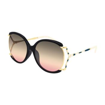 Gucci | GUCCI 女黑色女士圆形太阳镜 GG0594SA-004商品图片,满$100享9.5折, 满折