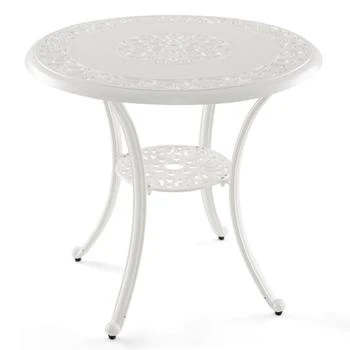 Hivvago | 31.5 Inch Round Patio Dining Table for 4 Cast Aluminum with 2-Inch Umbrella Hole,商家Premium Outlets,价格¥2329