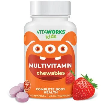 VitaWorks | Kids Multivitamin + Iron Complete Body Health Chewables Mixed Berry,商家Walgreens,价格¥121