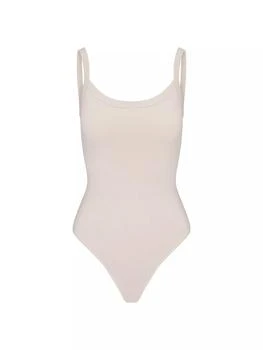 SKIMS | Cotton Jersey Scoop Neck Bodysuit,商家Saks Fifth Avenue,价格¥308