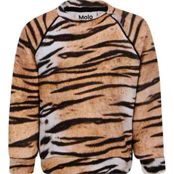 推荐Tiger print sweatshirt in orange and black商品