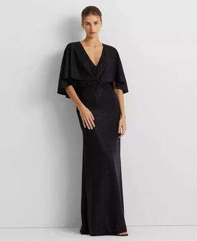 Ralph Lauren | Women's Twist-Front Cape-Overlay Gown,商家Macy's,价格¥650