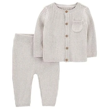 Carter's | Baby Boys and Baby Girls Cardigan Sweater and Pants, 2 Piece Set 6.9折