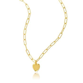 商品Adornia Paperclip Chain Necklace with Heart 25"图片