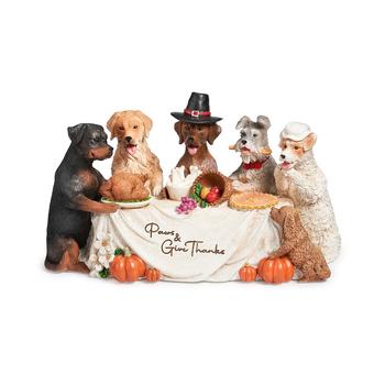 商品Roman | Thanksgiving Dogs Dining at Table, 5.5" H,商家Macy's,价格¥1818图片