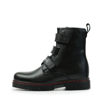 推荐Black Touch-Strap Leather Boots商品