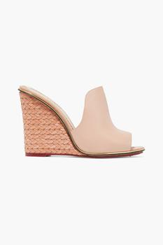 Charlotte Olympia, Charlotte Olympia | Gail leather wedge mules商品图片 3折