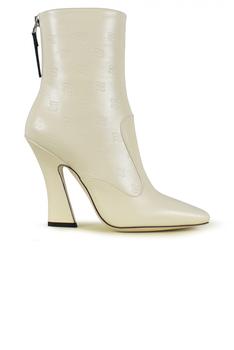 推荐Women's Luxury Shoes   Fendi F Freedom Ankle Boots In White Leather商品