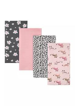 Gerber | Baby Girls Leopard Blankets - Set of 4商品图片,3.3折