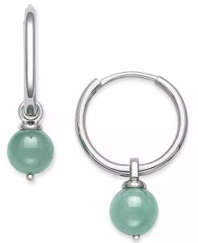 Macy's | Dyed Jade Dangle Hoop Earrings in Sterling Silver,商家Macy's,价格¥322