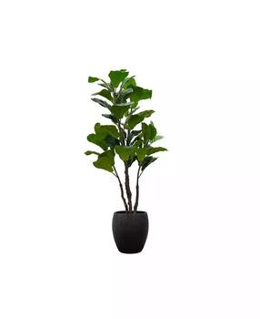 Nature's Elements | Artificial Fiddle Tree in Wooden Pot, 48",商家Macy's,价格¥1272