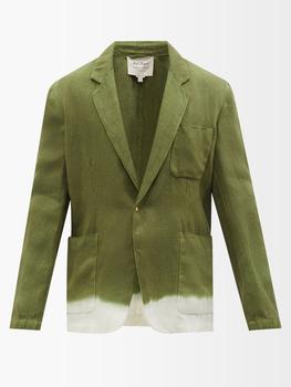 推荐Dip-dye linen-twill suit jacket商品