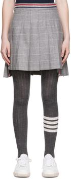 Thom Browne | 灰色褶裥短裙商品图片,